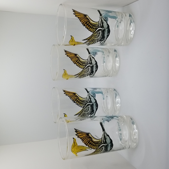 Vintage 1950's Boscul Wild Geese Drinking Glass Tumbler